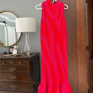 Milly Sleeveless pink and fuchsia Midi dress perfect for a wedding!